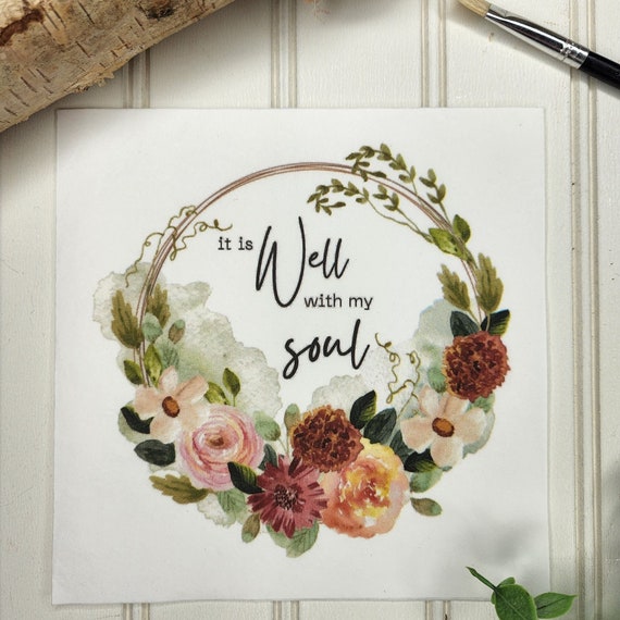 It is Well Bible Verse Napkins Scripture Napkins Napkins for Etsy