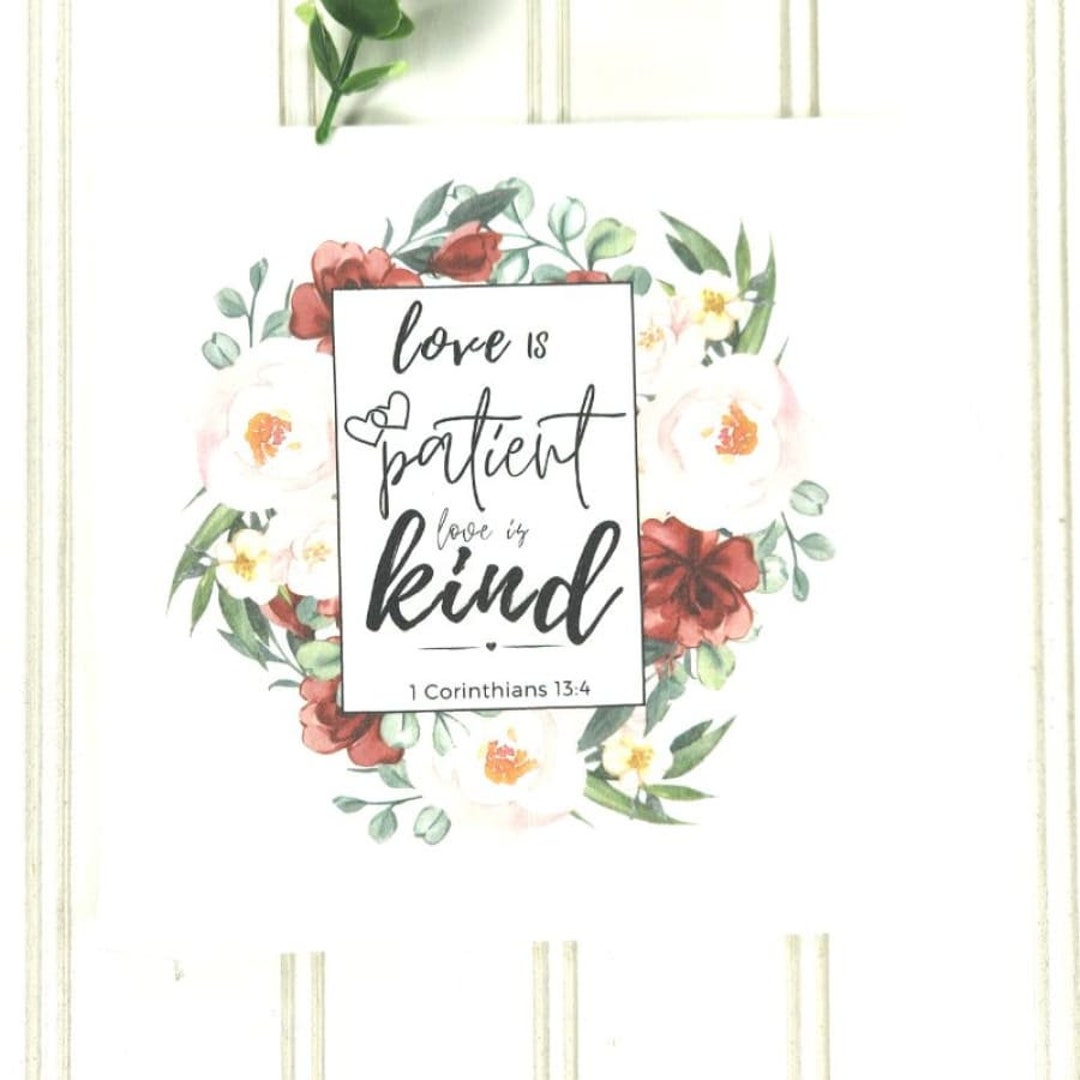 Love is Patient 1 COR 13:4 Christian Paper Decoupage Napkins - Etsy