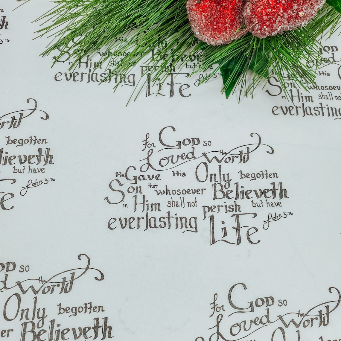Bible Verse Gift Tissue Christian Wrapping Paper John 316 Etsy