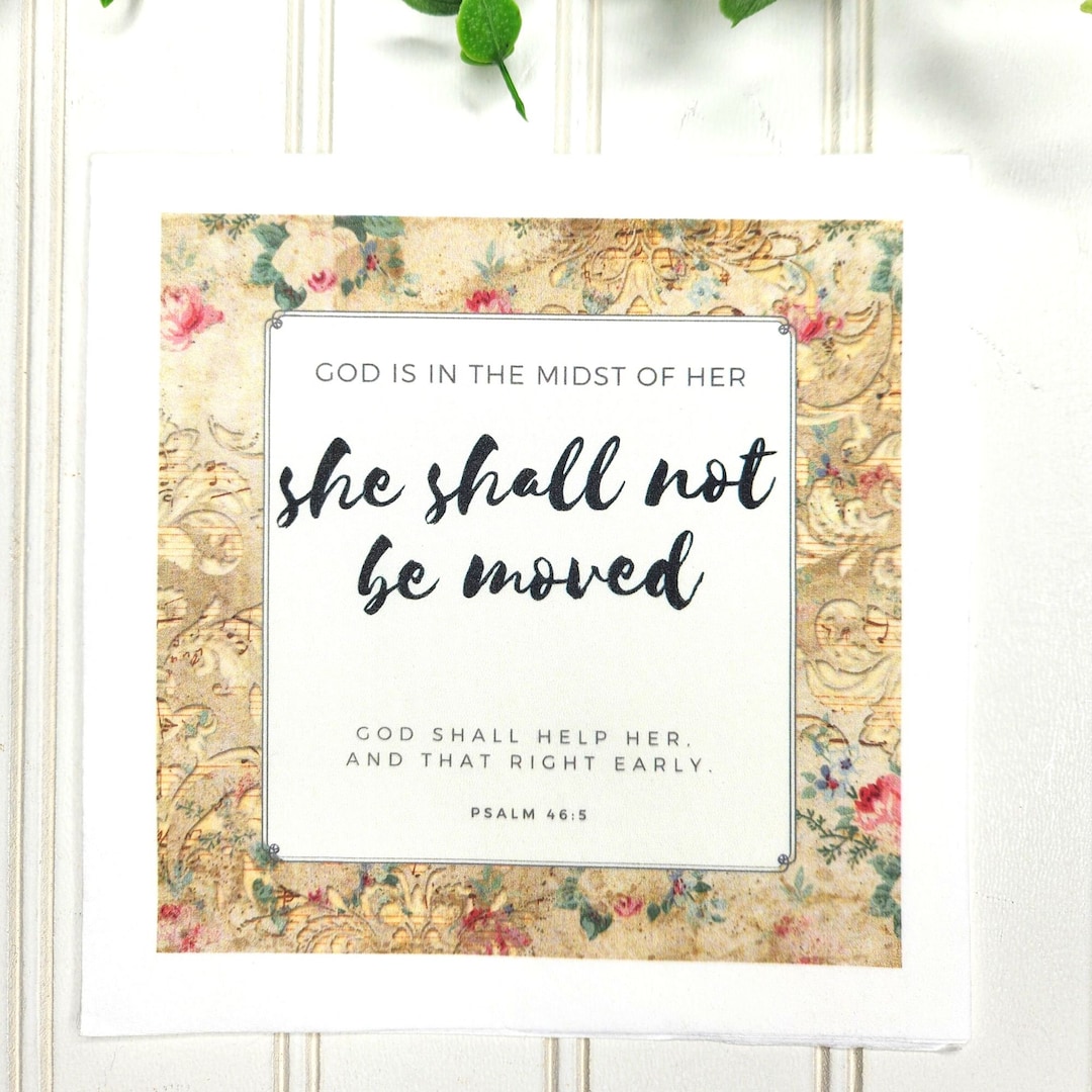 Psalm 465 Bible Verse Napkins Scripture Napkins Napkins Etsy