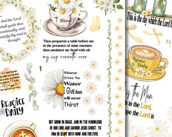 Flourish In His Grace Bibel-Vers-Transfers für DIY christliche Geschenke
