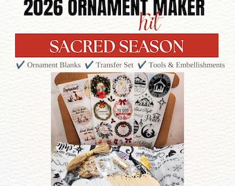 DIY Christian Christmas Ornament Kit | Make 16 Faith-Filled Ornaments | Includes Blanks, Transfers, Tutorial & Supplies
