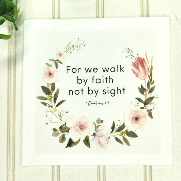 Walk By Faith 2 Corinthians 5:7 Christian Paper Decoupage Napkins