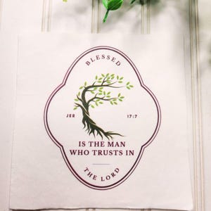Gepriesen ist der Mann Jeremia 17:7 Christliche Papier Servietten