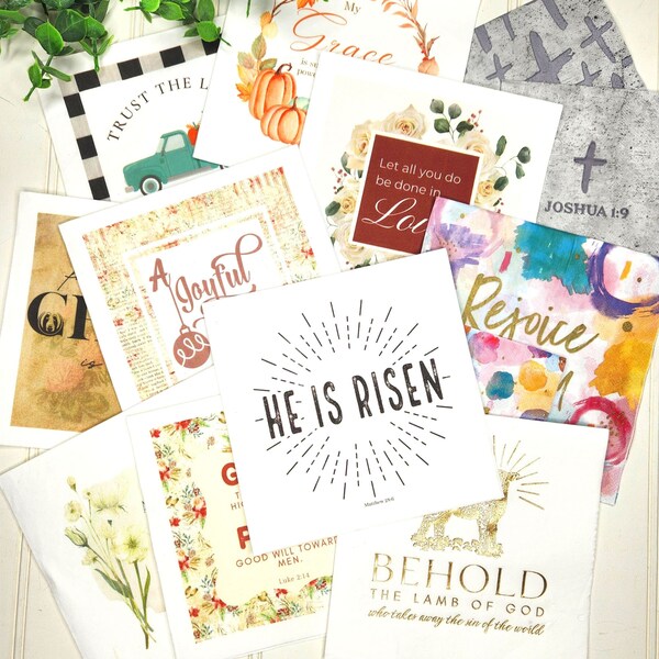 Bible Verse Decoupage Napkin Etsy