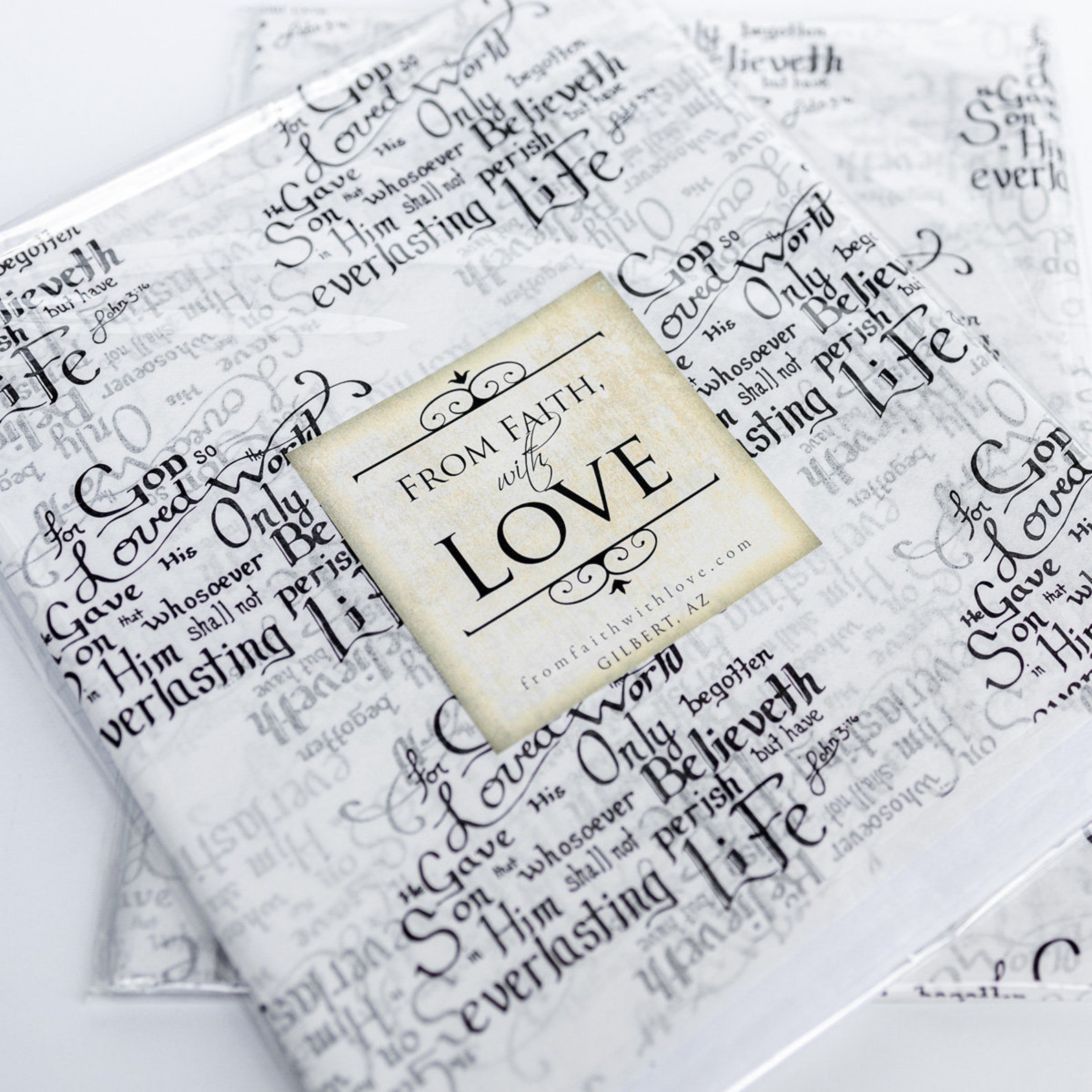 Bible Verse Gift Tissue Christian Wrapping Paper John 316 Etsy