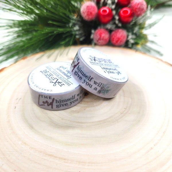 Isaiah 7:14, Christian Washi Tape, Decorative Tape for Christian Journal, Washi Tape Samples, Christmas Washi Tape, by CHRISTIAN CRAFT PAPER