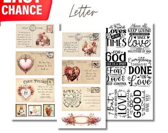 Love Card Maker-overdrachten | Valentijnswrijf bij overdracht | Bijbeltekst | Valentijnstransfers | Stickers voor knutselen