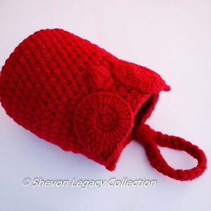 Crochet Pattern-Owl Hanging Storage Basket/ Crochet Hanging Basket Organizer Custom Colors image 2