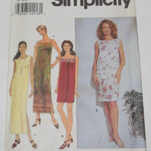 Simplicity 8670 Complete Uncut Factory Folds Sewing Pattern Misses&#39; Petite Dress Size Y 18 20 22 Waist 23 24 25 26 1/2 28 30 32 34 37
