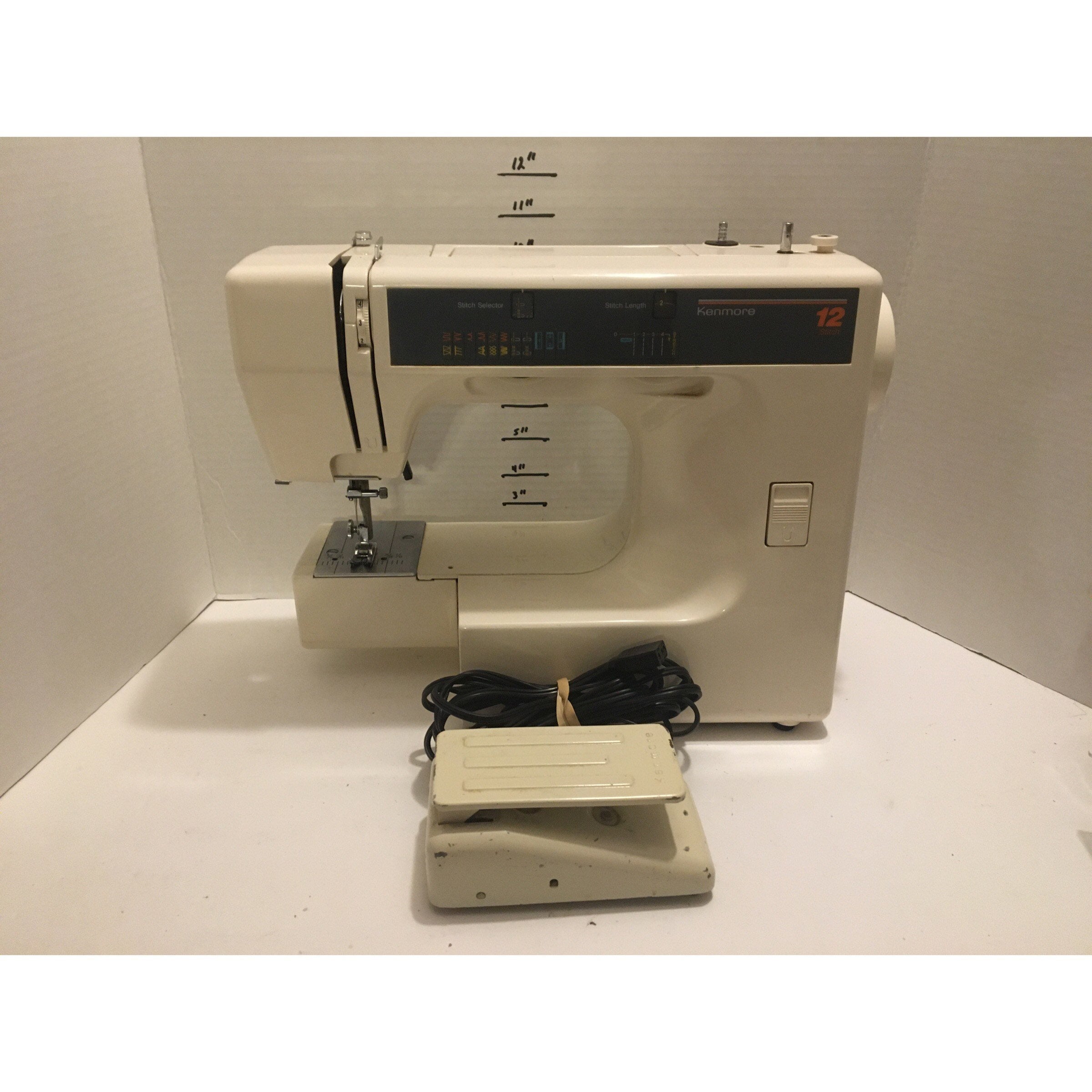 Kenmore 12 Stitch Sewing Machine Model 385.1278191 & Foot Petal Etsy