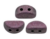 10g Kos par Puca 2 Hole Czech Glass Beads - Metallic Matt Dark Violet - size 3x6mm (KOSPP-23980-94108)