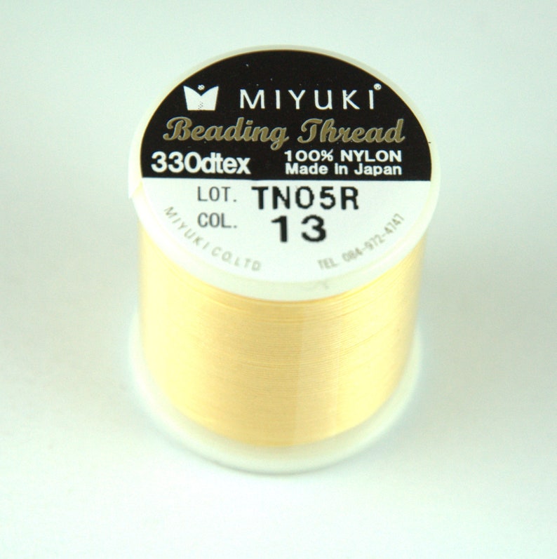 1 Pc Miyuk Beading Thread Yellow 100 Nylon 50m 55yds Etsy
