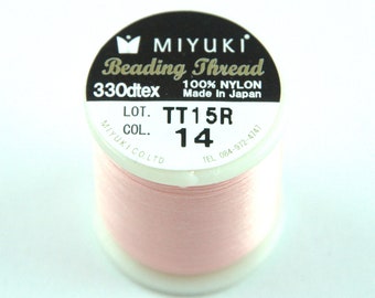 1 pc Miyuki Beading Thread - Light Rose - 100 % Nylon - 50m (55yds) - (MIYUKI-Faden-14)