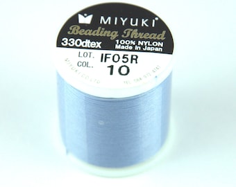 1 pc Miyuki Beading Thread - hellblau - 100 % Nylon - 50m (55yds) - (MIYUKI-Faden-10)