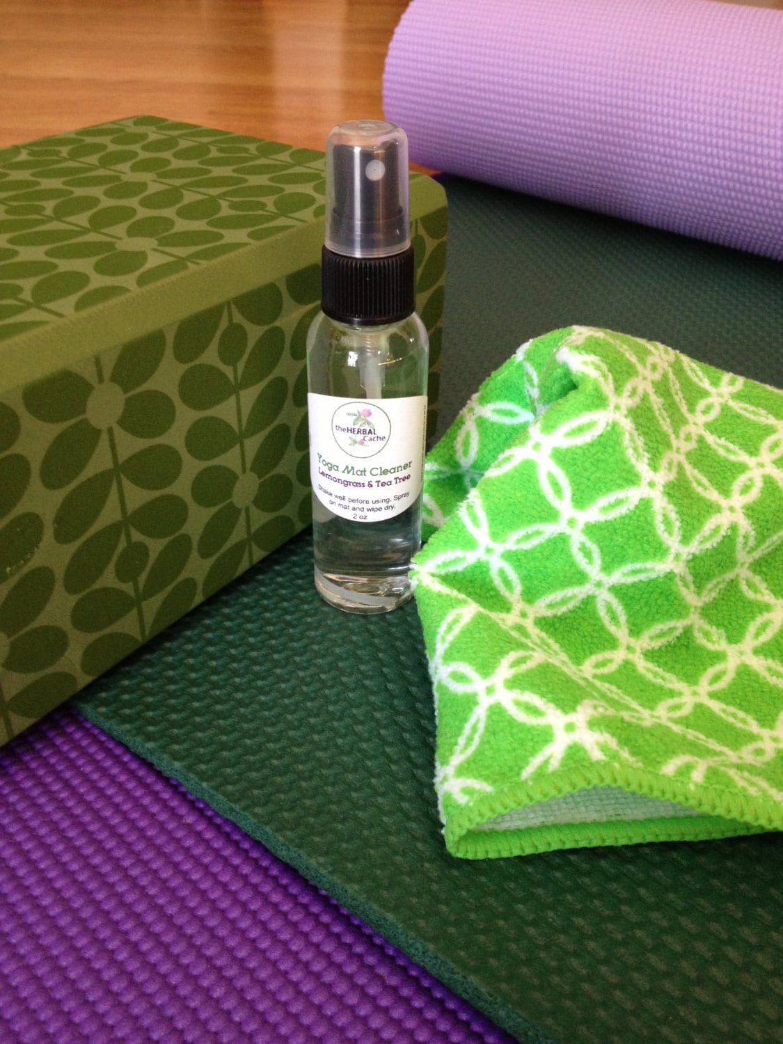 Yoga Mat Cleaner Natural Cleaner With Wipe Cloth Etsy Australia