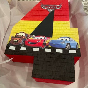 Number pinata inspired by Cars