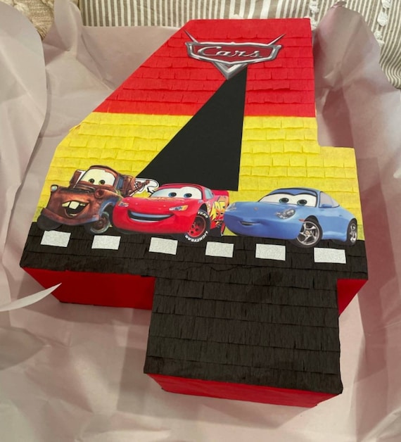 Number pinata inspired by Cars