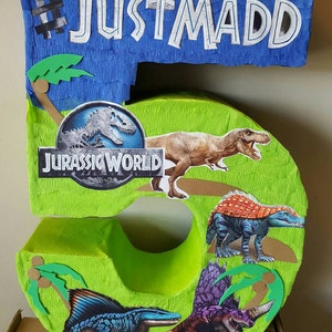Number pinata inspired by Jurassic World