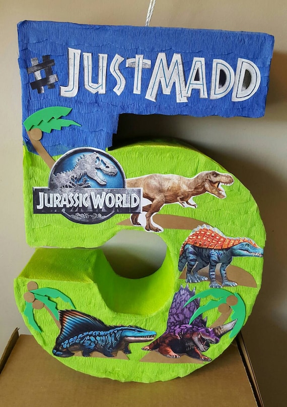 Number pinata inspired by Jurassic World