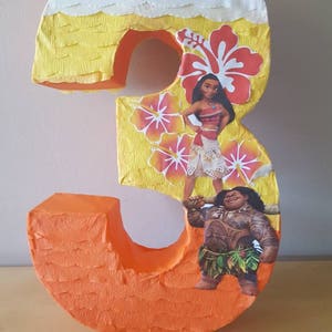 Number pinata inspired by Moana