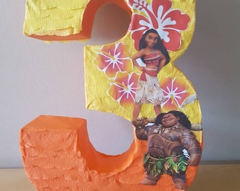 Number pinata inspired by Moana