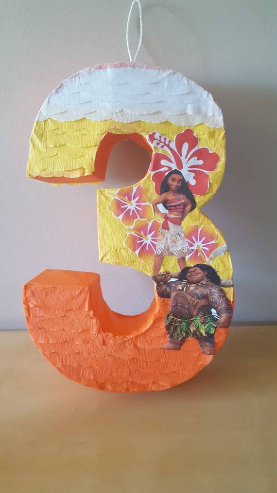 Number pinata inspired by Moana