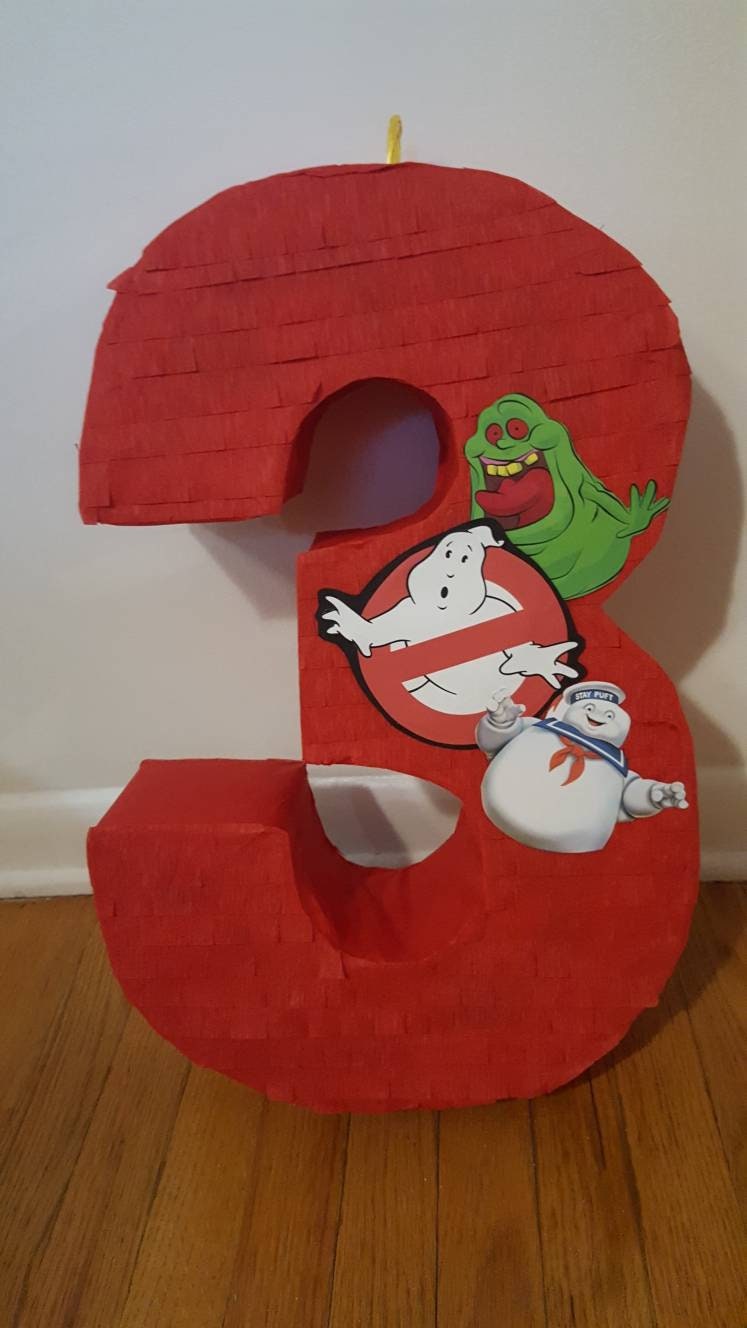 Ghostbuster inspired number pinata Etsy