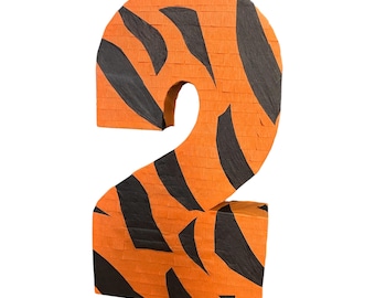 Tiger inspired Number Pinata