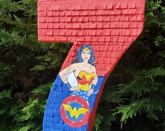 Custom wonderwoman Number pinata