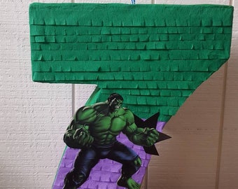 Number Pinata inspired by Hulk