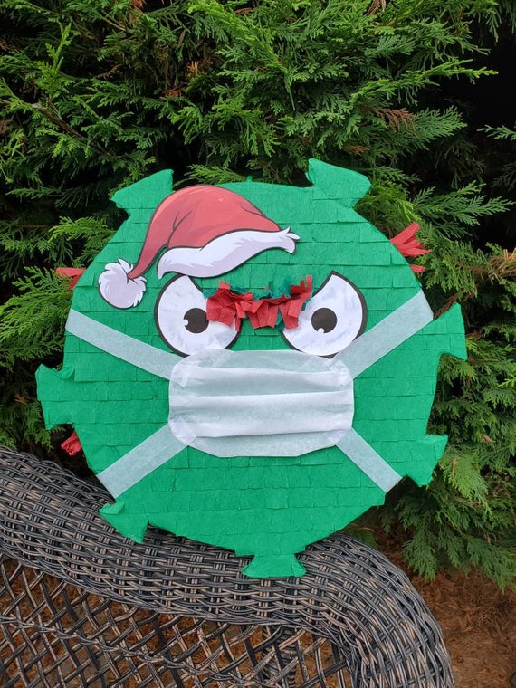 Virus/quarantine Christmas Grinch pinata