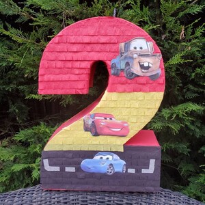 Number pinata inspired by Cars