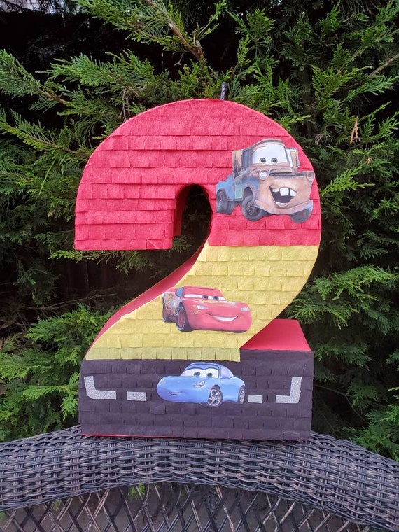 Number pinata inspired by Cars