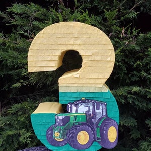Construction/ Tractor Number pinata image 1