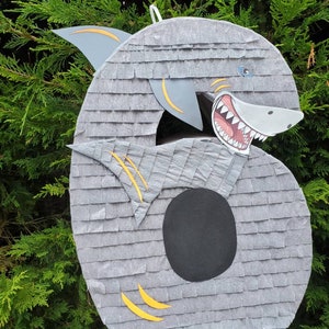 Shark inspired Number Pinata