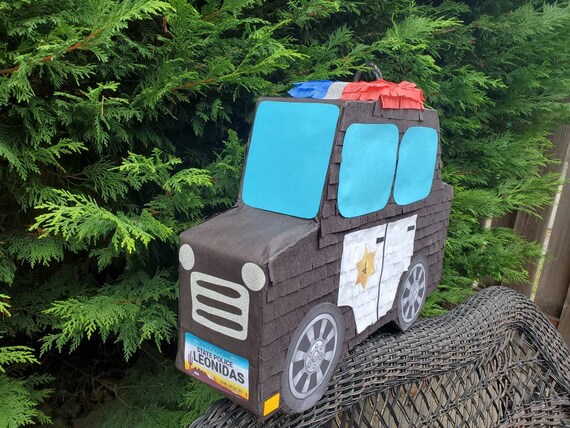 Police's car pinata (customizable plate)