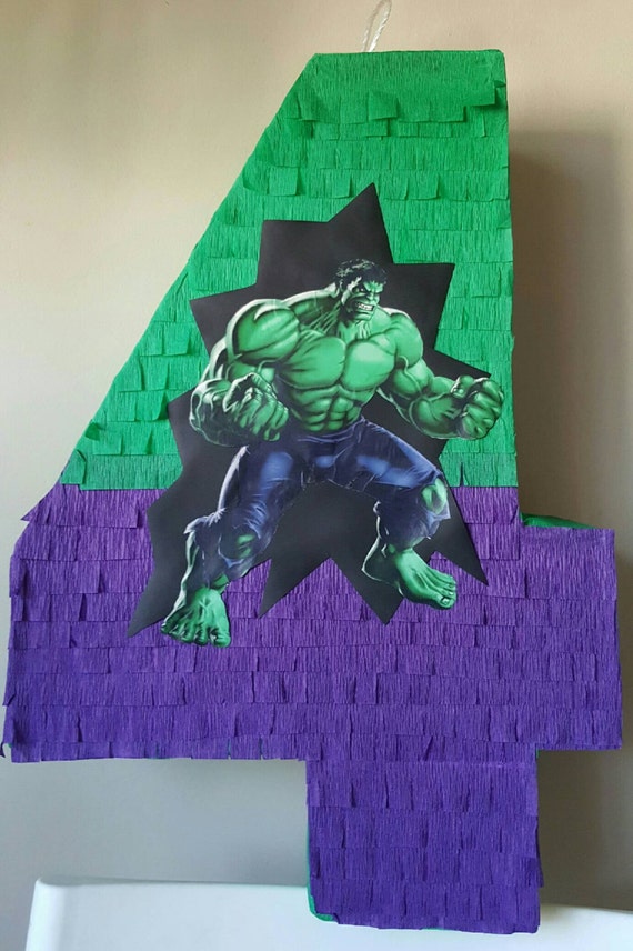 Number Pinata inspired by Hulk 23" x 14"