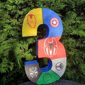 Custom Number pinata/ Your choice of superhero or Villain and number