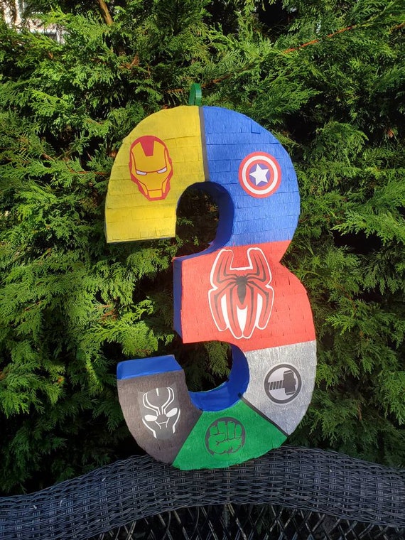 Custom Number pinata/ Your choice of superhero or Villain and number
