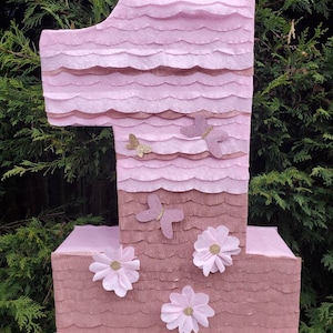 Rose Gold and  Pink Number  pinata