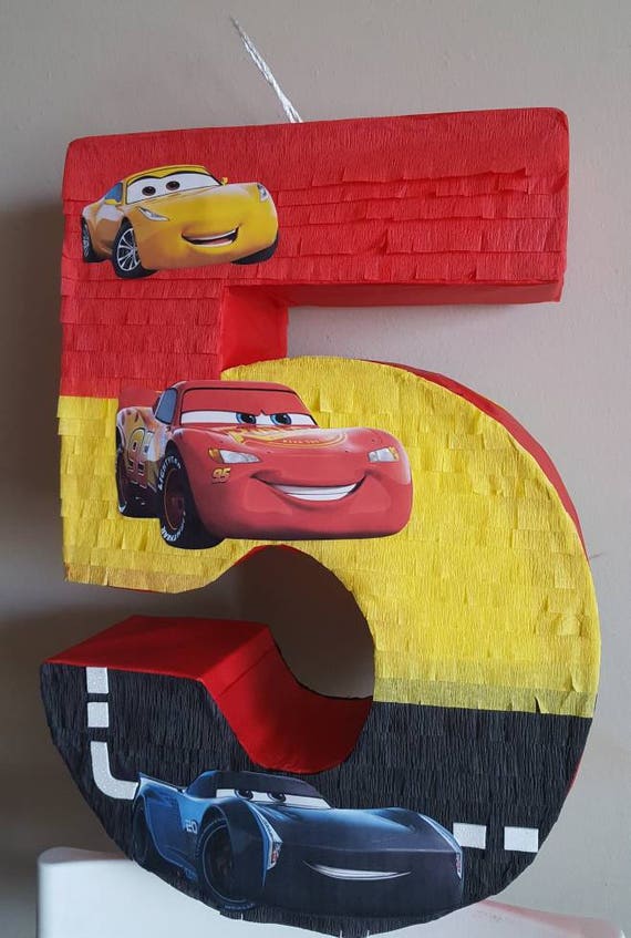 Number pinata inspired by Cars