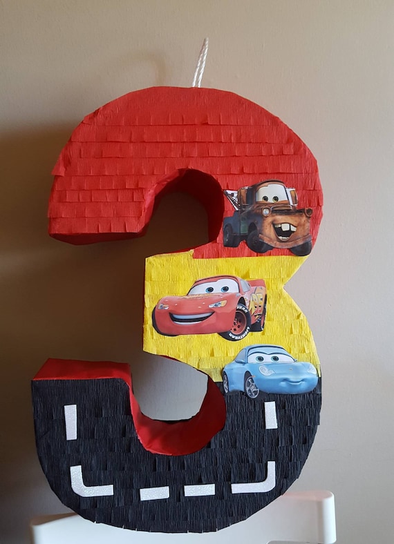 Number pinata inspired by Cars