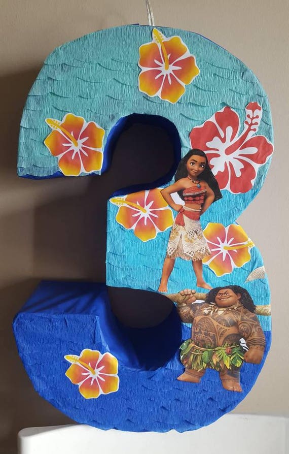 Number pinata inspired by Moana