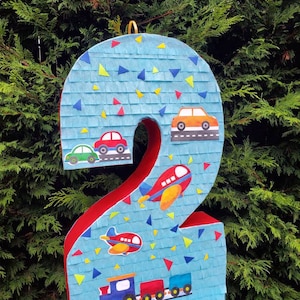 Transportation Number pinata 23&quot; x 14&quot;