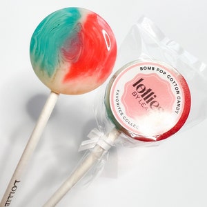 6 Bomb Pop Cotton Candy Lollipops