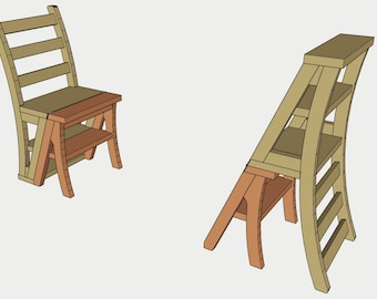 Convertible chair step ladder outlet