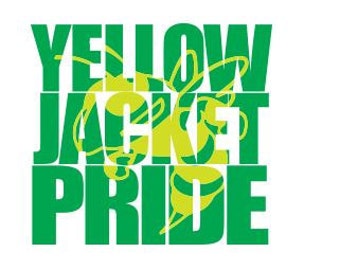 Yellow Jacket Pride Knockout Font Svg File For Cricut, Silhouette, Graphtec, DXF For Silhouette