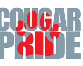 Cougar Pride Knockout Font SVG Silhouette SCAL Cricut, Graphtec, Sublimation File