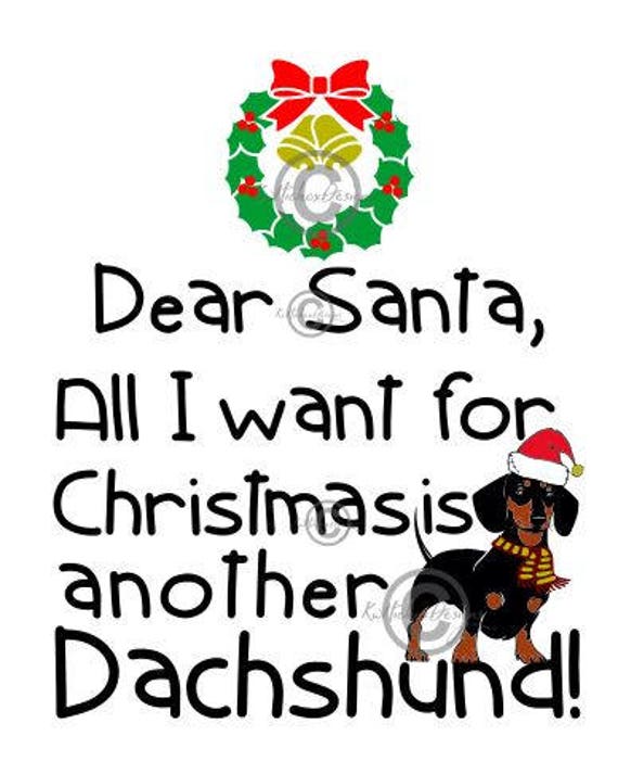Dachshund Svg Christmas Dachshund Svg Dear Santa Svg Dog | Etsy